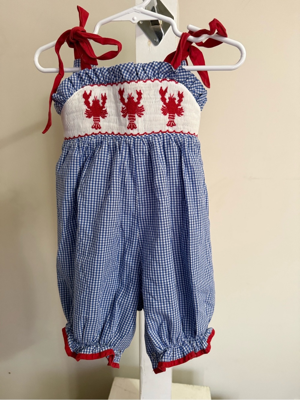 Mom & Me Smocked Lobster Romper - Picture 4 of 11